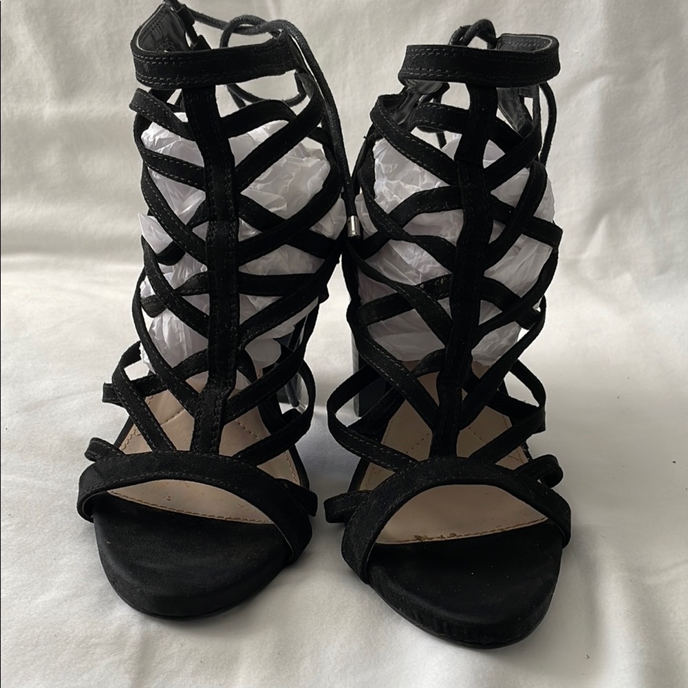 Elegant Black Strappy Heels